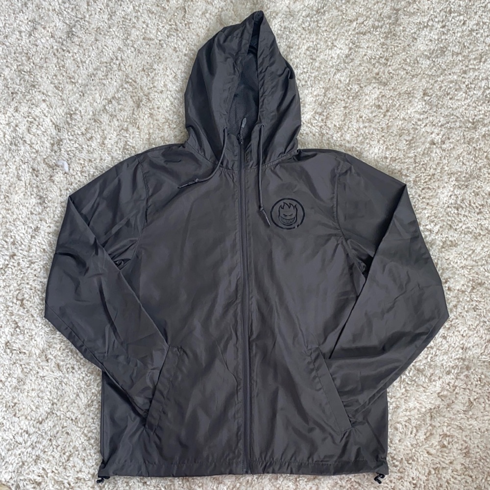 Spitfire zip up hooded windbreaker jacket